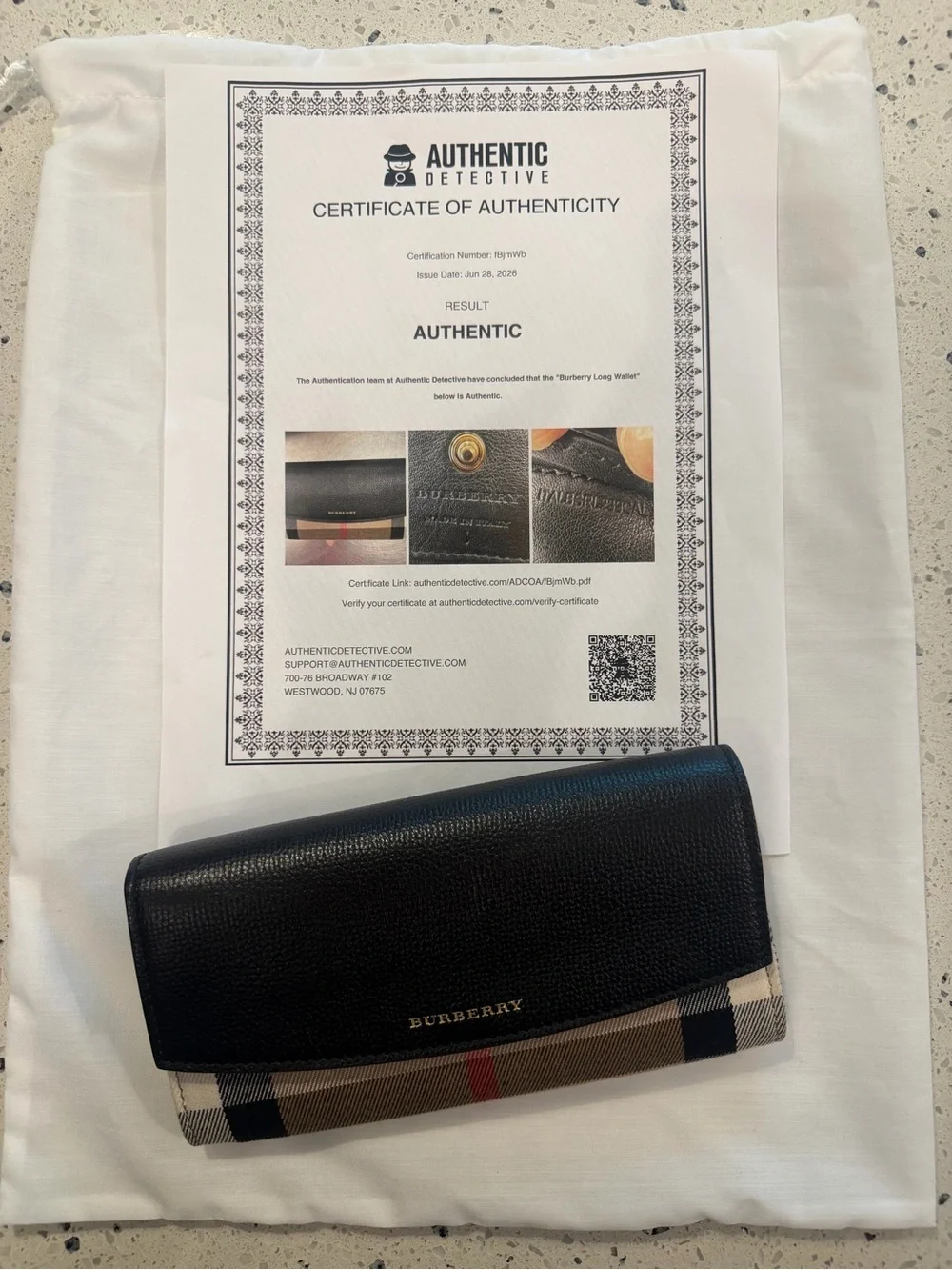 Authentic Burberry Wallet